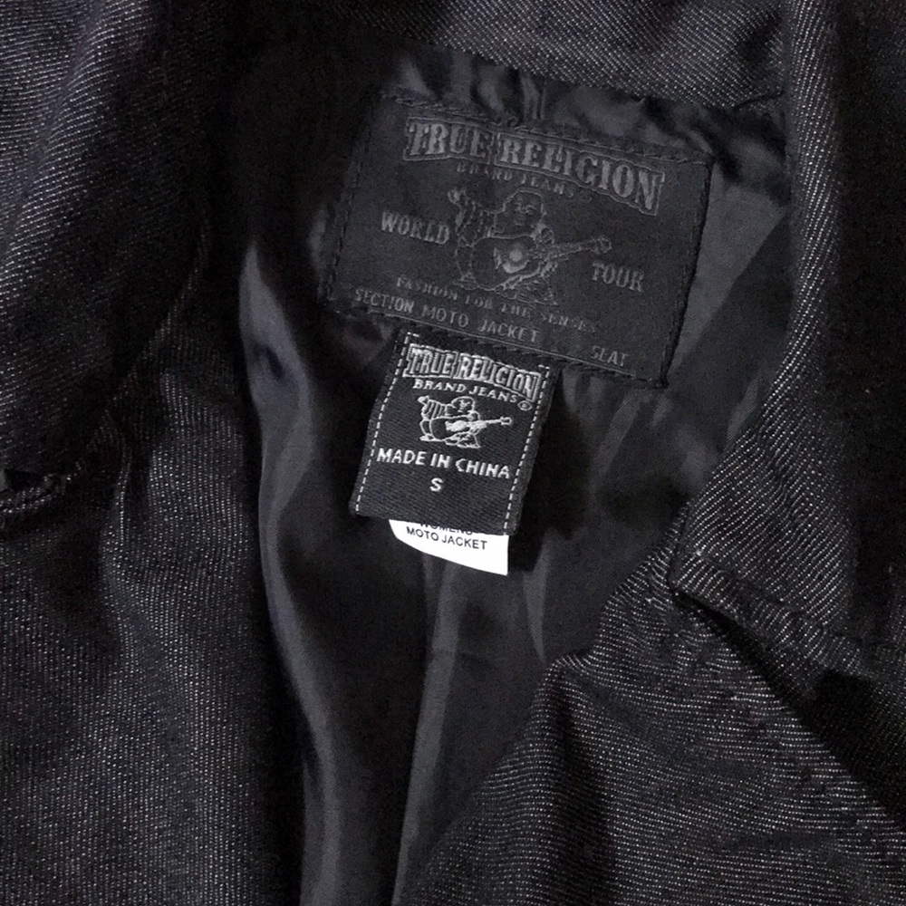 True Religion Women's Denim Moto Style Jacket - Picture 2 of 6